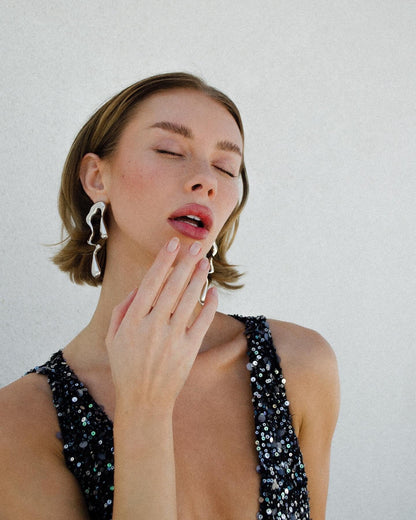 Solara Sculpted Drop Earrings